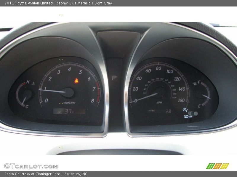 Zephyr Blue Metallic / Light Gray 2011 Toyota Avalon Limited