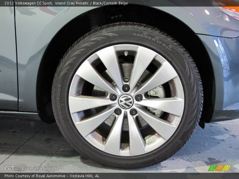 Island Gray Metallic / Black/Cornsilk Beige 2012 Volkswagen CC Sport