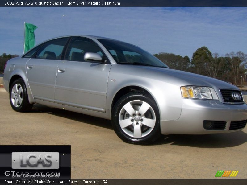Light Silver Metallic / Platinum 2002 Audi A6 3.0 quattro Sedan