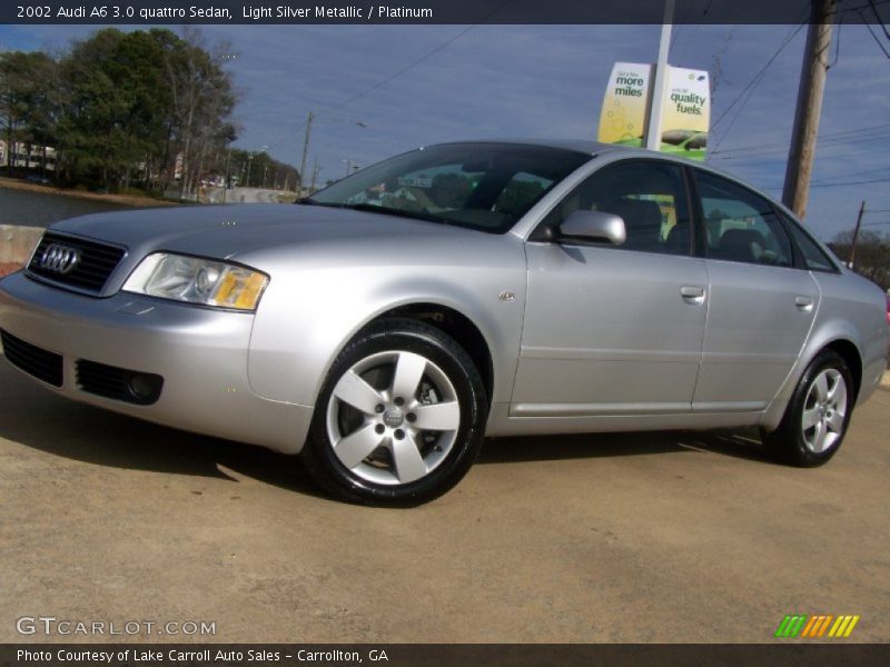 Light Silver Metallic / Platinum 2002 Audi A6 3.0 quattro Sedan
