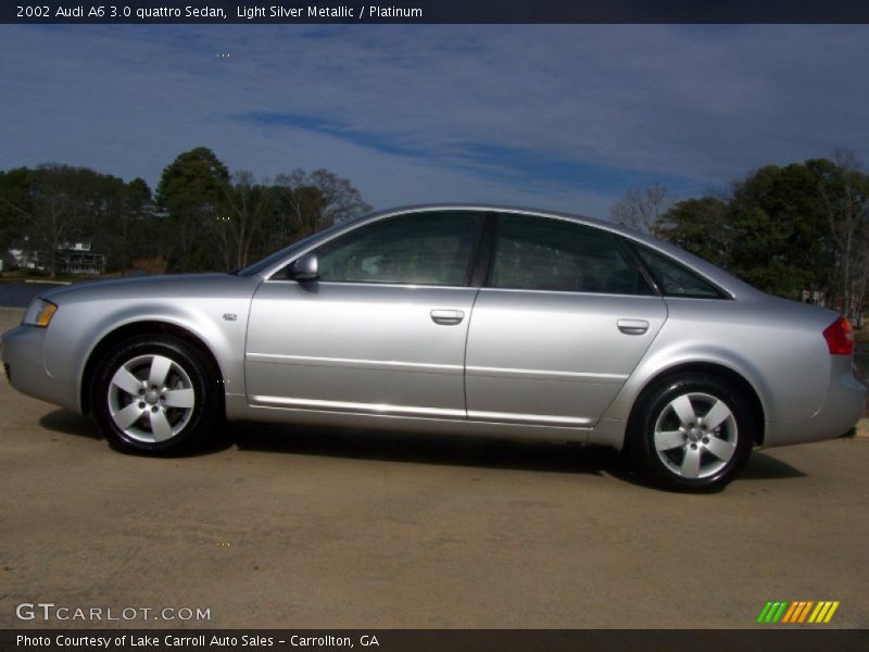 Light Silver Metallic / Platinum 2002 Audi A6 3.0 quattro Sedan