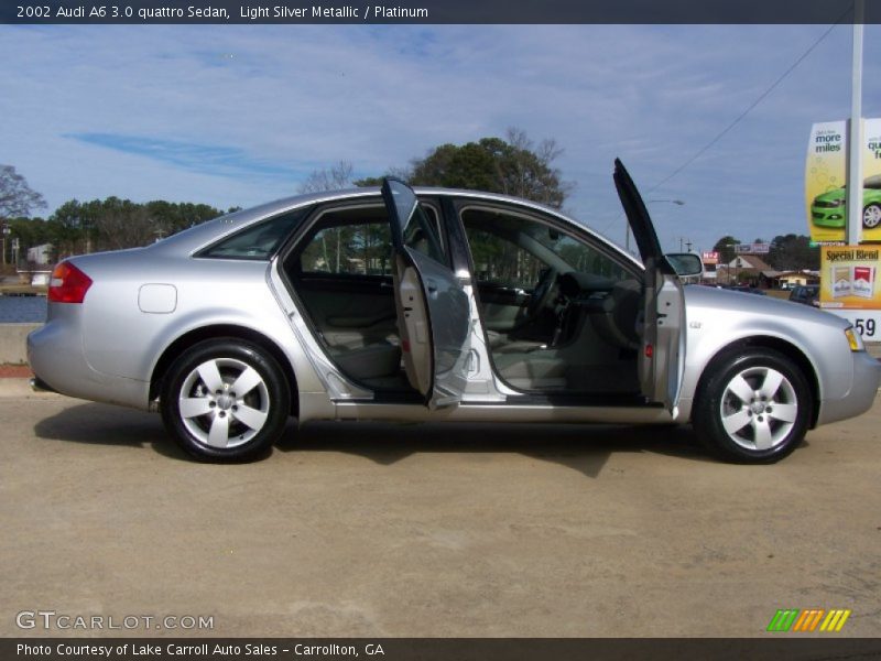 Light Silver Metallic / Platinum 2002 Audi A6 3.0 quattro Sedan