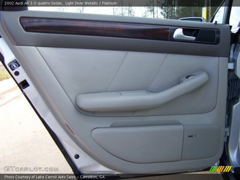 Light Silver Metallic / Platinum 2002 Audi A6 3.0 quattro Sedan