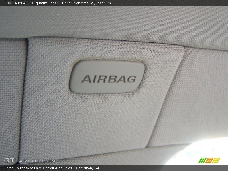 Light Silver Metallic / Platinum 2002 Audi A6 3.0 quattro Sedan