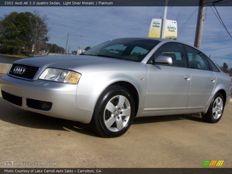 Light Silver Metallic / Platinum 2002 Audi A6 3.0 quattro Sedan