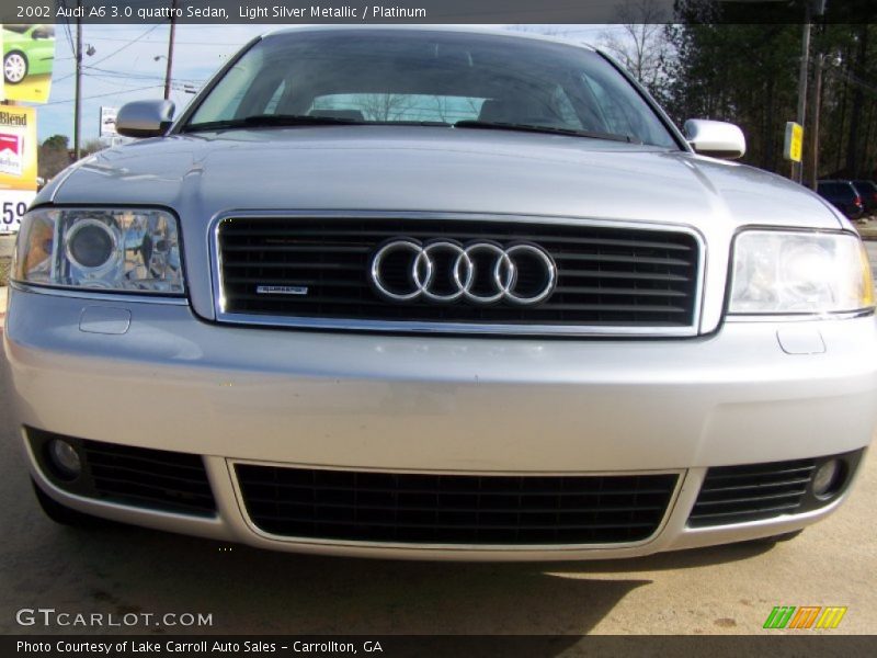 Light Silver Metallic / Platinum 2002 Audi A6 3.0 quattro Sedan