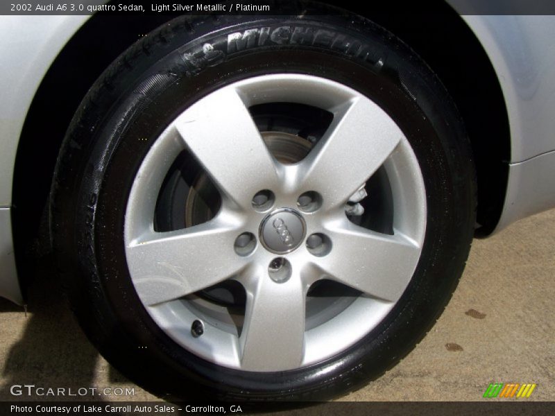Light Silver Metallic / Platinum 2002 Audi A6 3.0 quattro Sedan