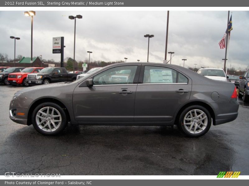 Sterling Grey Metallic / Medium Light Stone 2012 Ford Fusion SEL