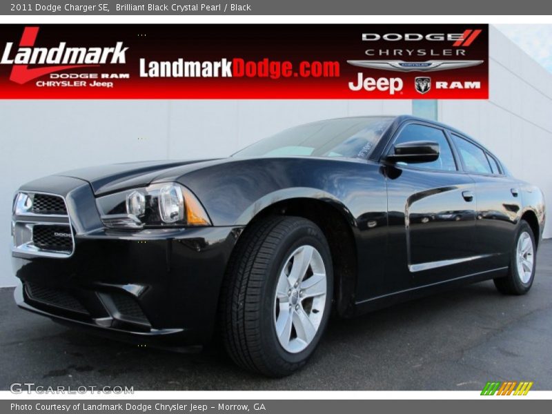 Brilliant Black Crystal Pearl / Black 2011 Dodge Charger SE