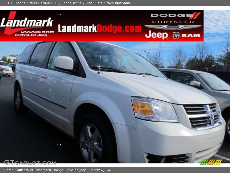 Stone White / Dark Slate Gray/Light Shale 2010 Dodge Grand Caravan SXT