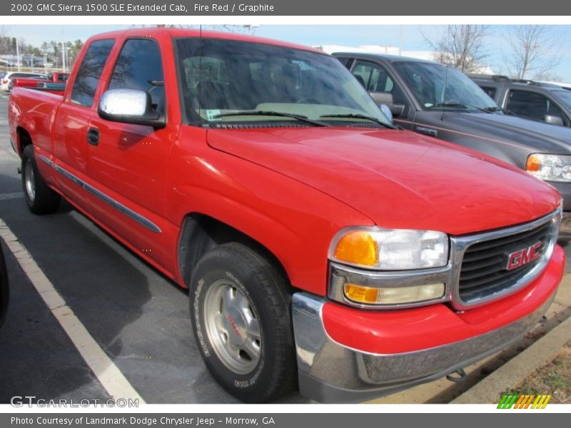 Fire Red / Graphite 2002 GMC Sierra 1500 SLE Extended Cab