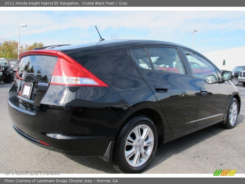 Crystal Black Pearl / Gray 2011 Honda Insight Hybrid EX Navigation