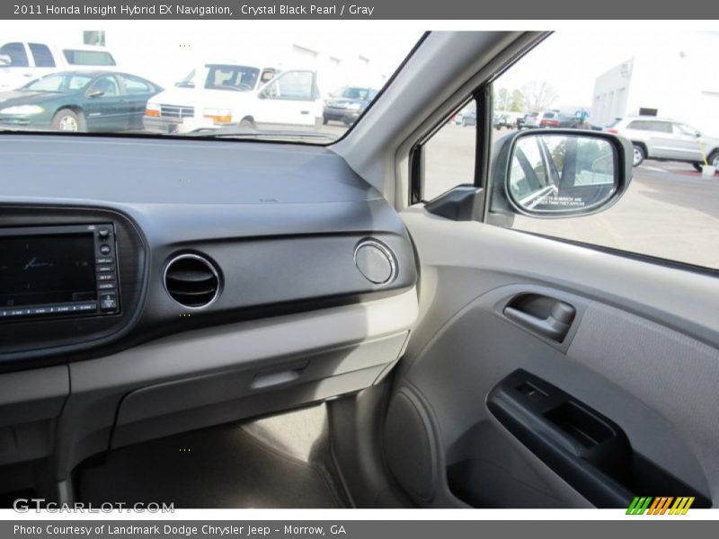 Crystal Black Pearl / Gray 2011 Honda Insight Hybrid EX Navigation