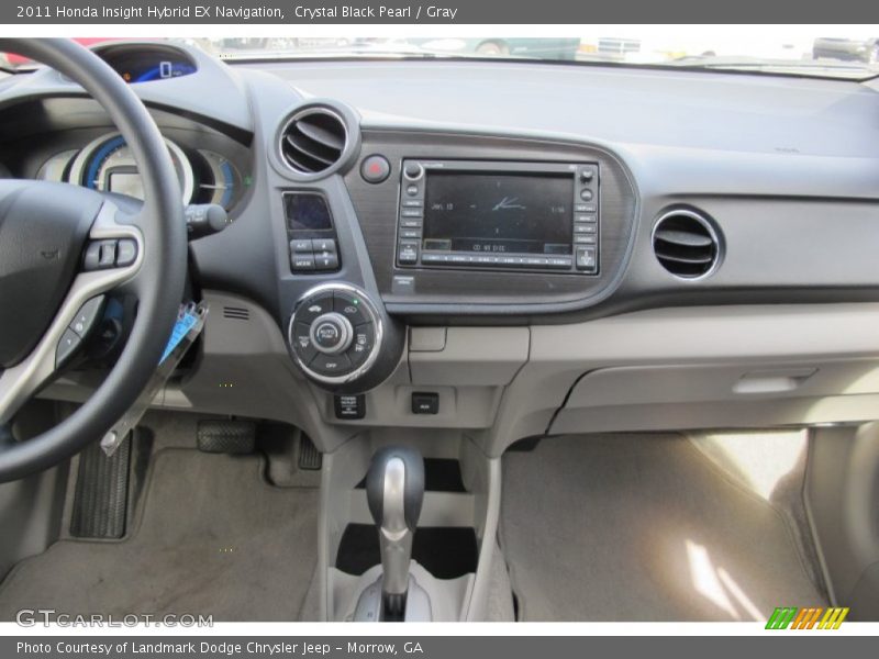 Crystal Black Pearl / Gray 2011 Honda Insight Hybrid EX Navigation