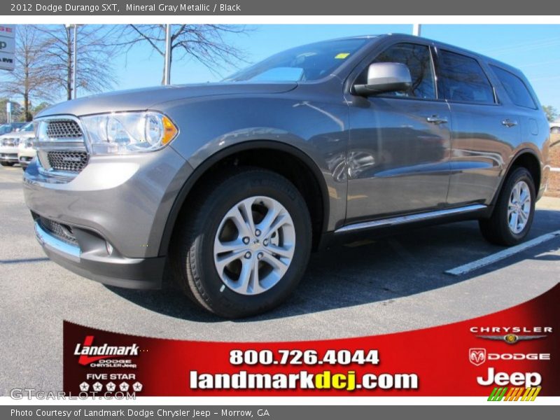 Mineral Gray Metallic / Black 2012 Dodge Durango SXT