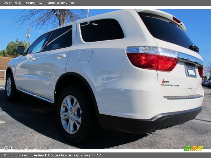 Stone White / Black 2012 Dodge Durango SXT