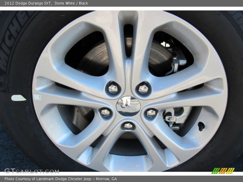 Stone White / Black 2012 Dodge Durango SXT