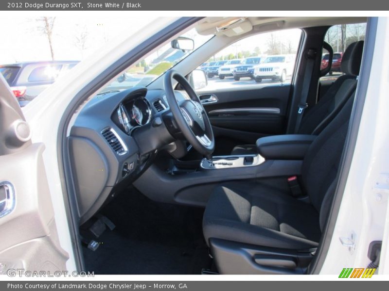 Stone White / Black 2012 Dodge Durango SXT