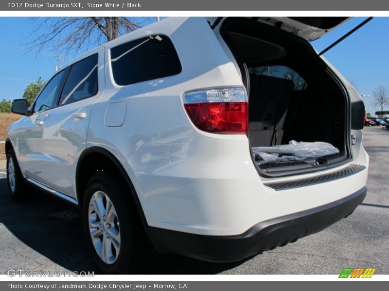 Stone White / Black 2012 Dodge Durango SXT