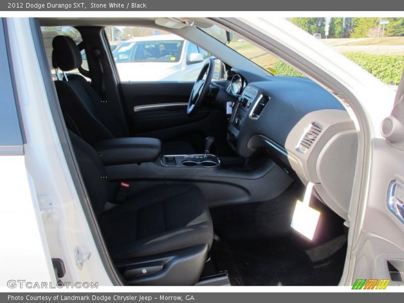 Stone White / Black 2012 Dodge Durango SXT