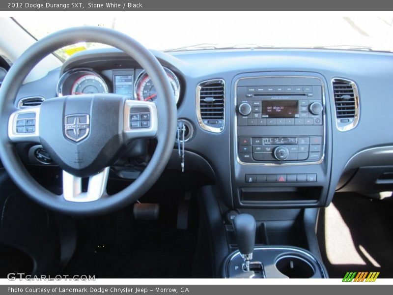 Stone White / Black 2012 Dodge Durango SXT