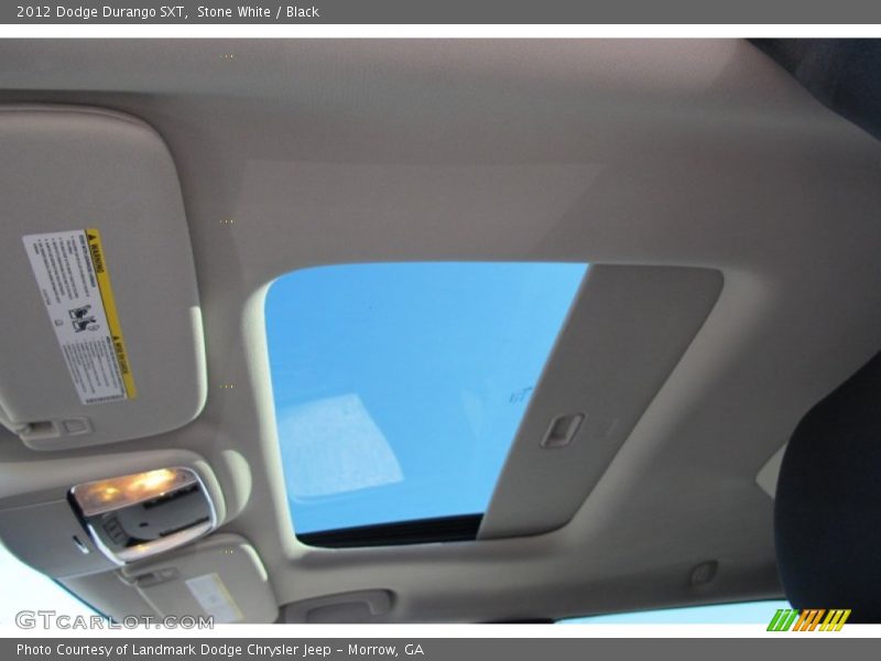 Stone White / Black 2012 Dodge Durango SXT