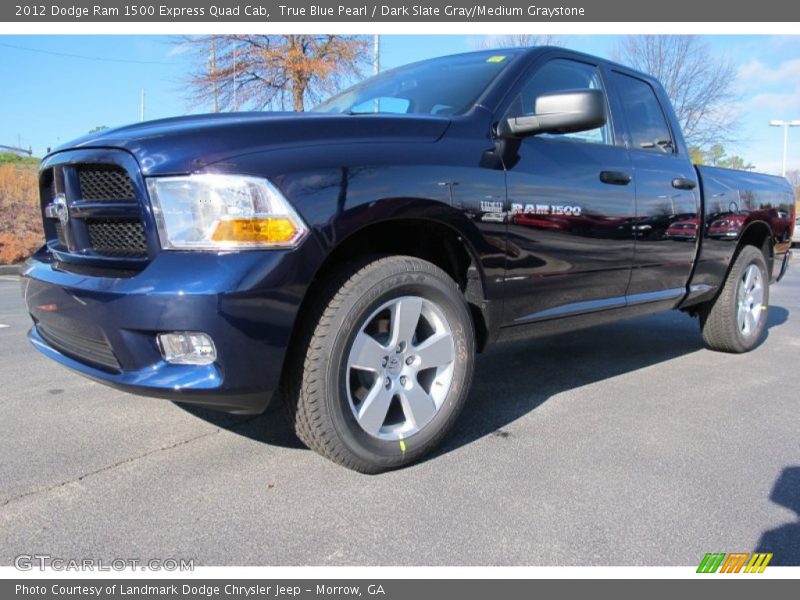 True Blue Pearl / Dark Slate Gray/Medium Graystone 2012 Dodge Ram 1500 Express Quad Cab