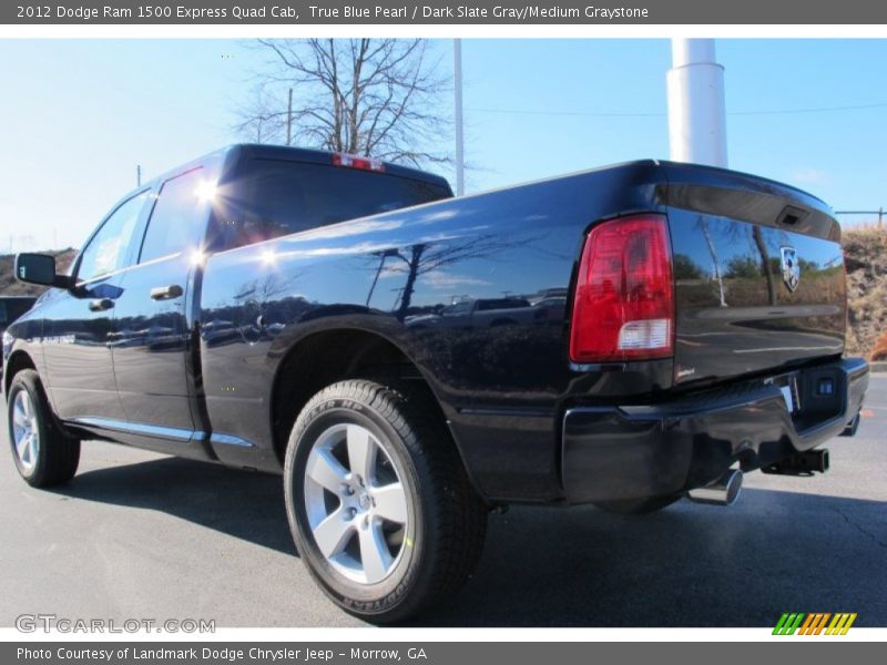 True Blue Pearl / Dark Slate Gray/Medium Graystone 2012 Dodge Ram 1500 Express Quad Cab