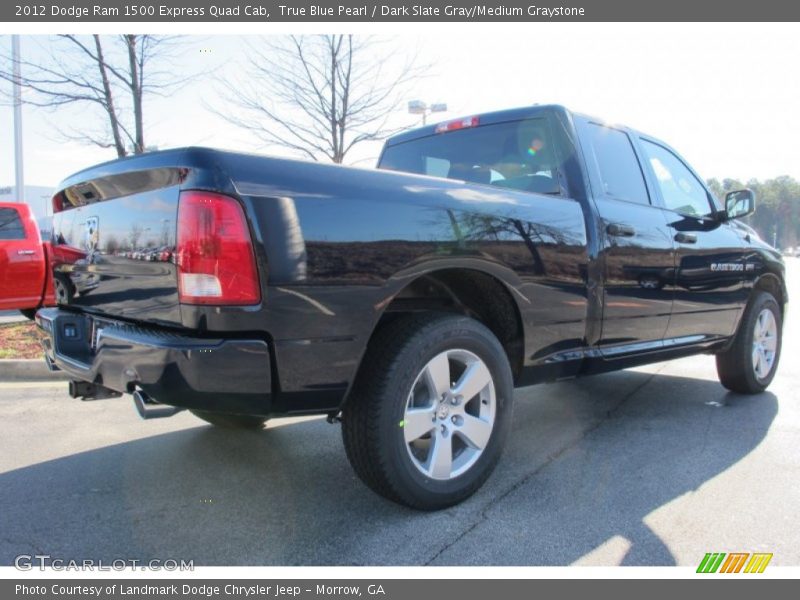 True Blue Pearl / Dark Slate Gray/Medium Graystone 2012 Dodge Ram 1500 Express Quad Cab