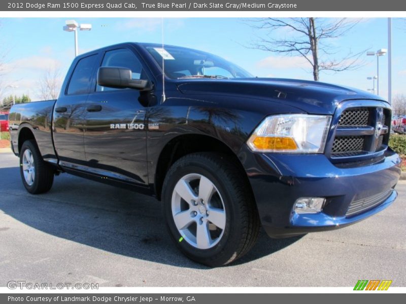 True Blue Pearl / Dark Slate Gray/Medium Graystone 2012 Dodge Ram 1500 Express Quad Cab