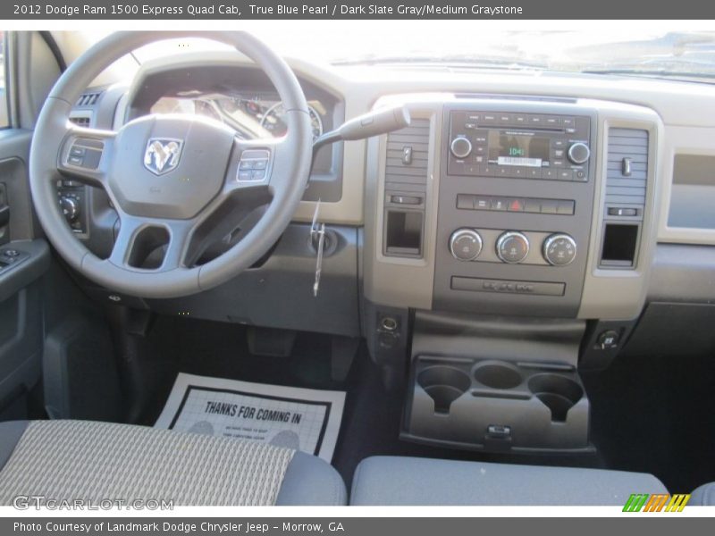 True Blue Pearl / Dark Slate Gray/Medium Graystone 2012 Dodge Ram 1500 Express Quad Cab