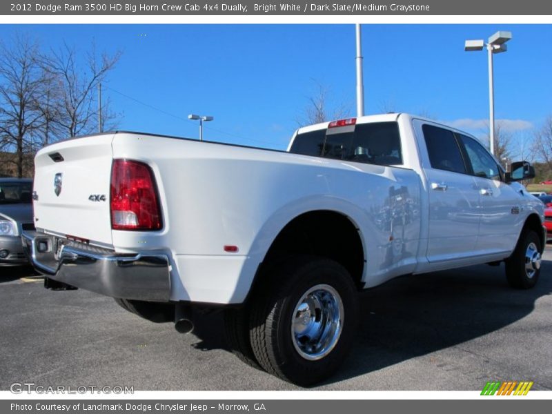 Bright White / Dark Slate/Medium Graystone 2012 Dodge Ram 3500 HD Big Horn Crew Cab 4x4 Dually
