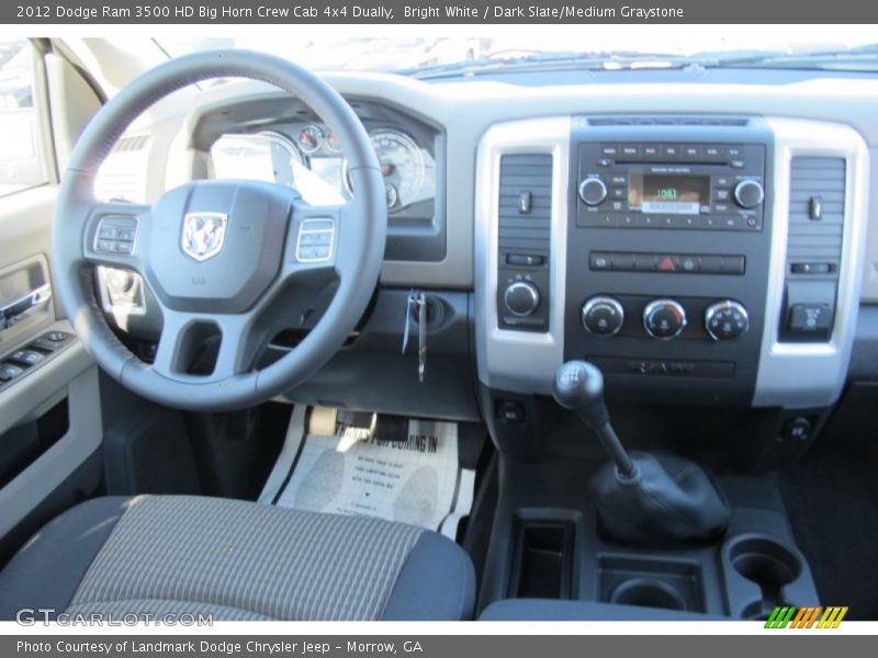 Bright White / Dark Slate/Medium Graystone 2012 Dodge Ram 3500 HD Big Horn Crew Cab 4x4 Dually