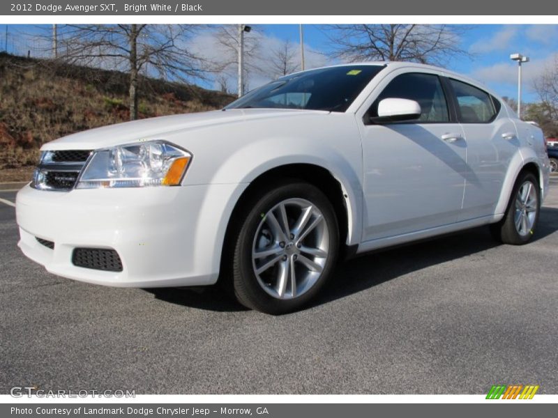Bright White / Black 2012 Dodge Avenger SXT