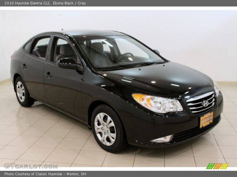 Ebony Black / Gray 2010 Hyundai Elantra GLS