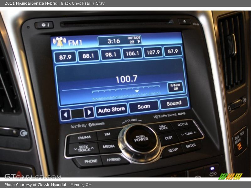 Black Onyx Pearl / Gray 2011 Hyundai Sonata Hybrid
