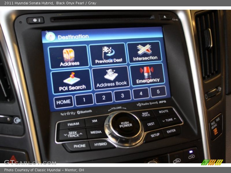 Black Onyx Pearl / Gray 2011 Hyundai Sonata Hybrid