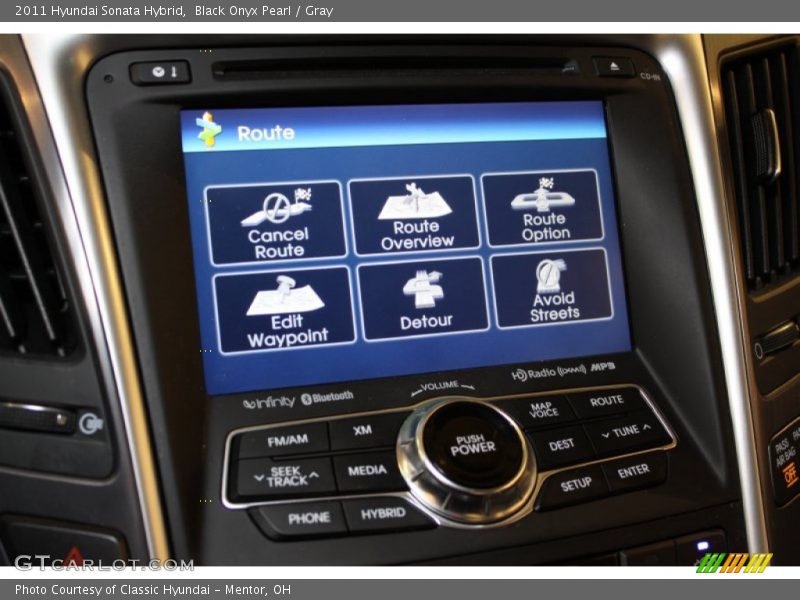 Black Onyx Pearl / Gray 2011 Hyundai Sonata Hybrid