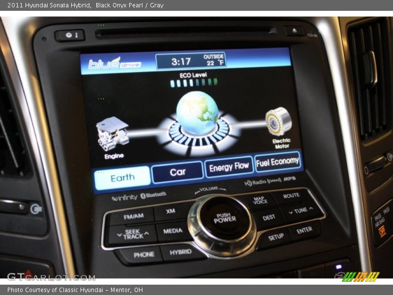 Black Onyx Pearl / Gray 2011 Hyundai Sonata Hybrid