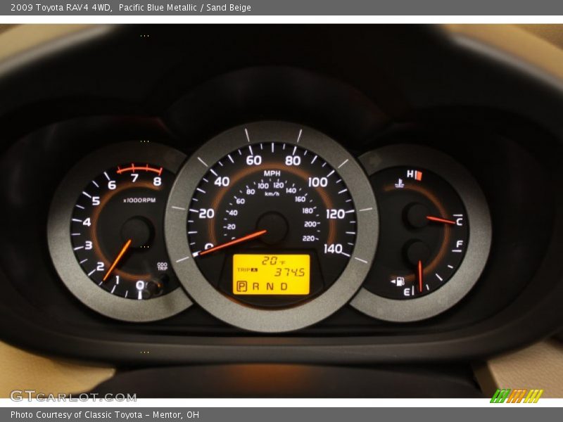 Pacific Blue Metallic / Sand Beige 2009 Toyota RAV4 4WD