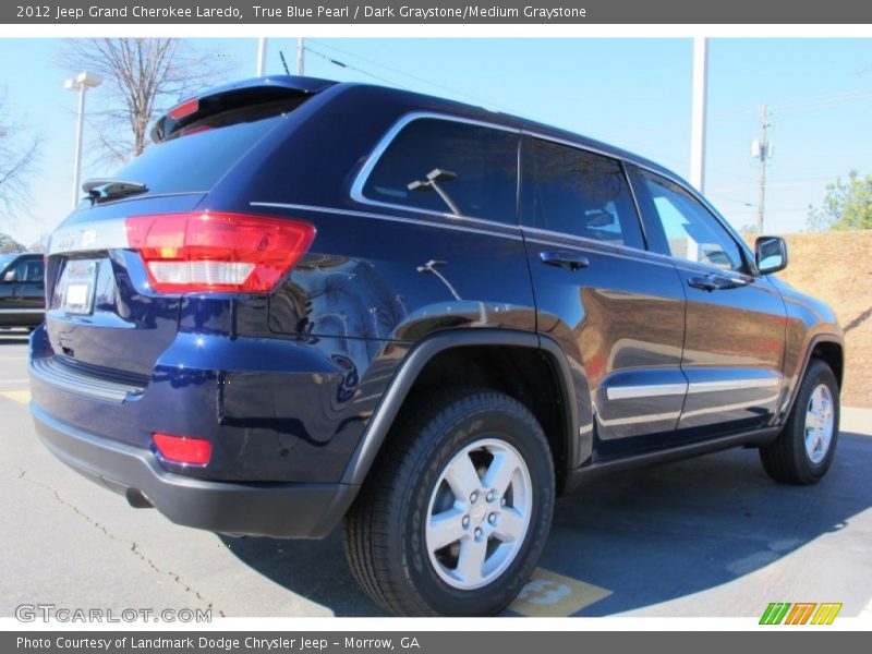 True Blue Pearl / Dark Graystone/Medium Graystone 2012 Jeep Grand Cherokee Laredo
