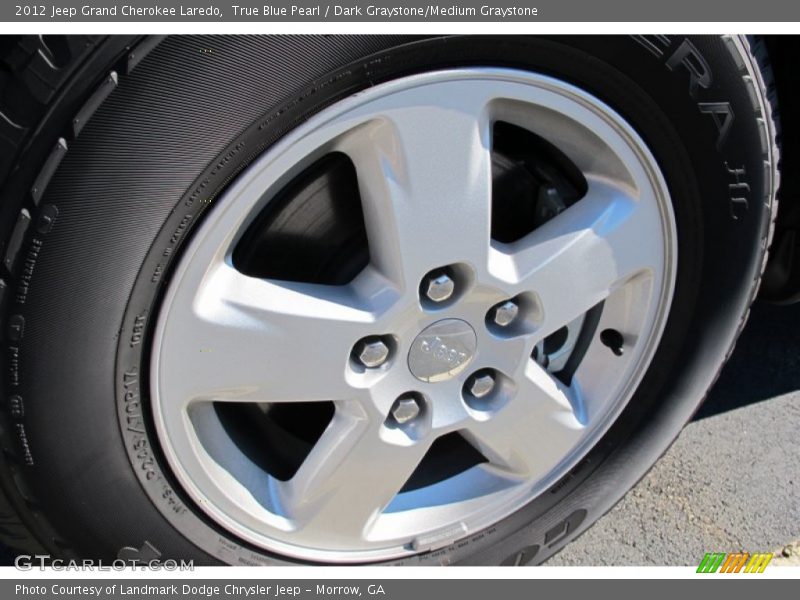 True Blue Pearl / Dark Graystone/Medium Graystone 2012 Jeep Grand Cherokee Laredo