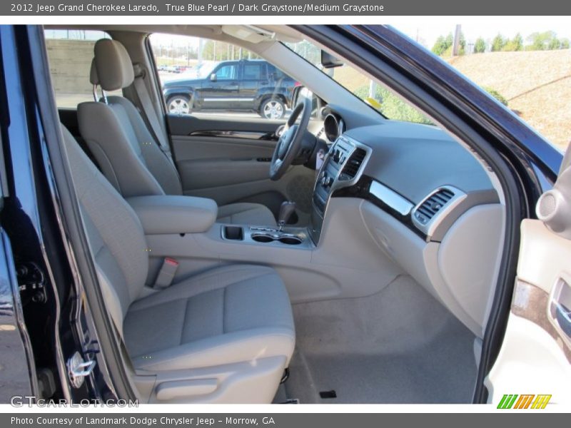 True Blue Pearl / Dark Graystone/Medium Graystone 2012 Jeep Grand Cherokee Laredo