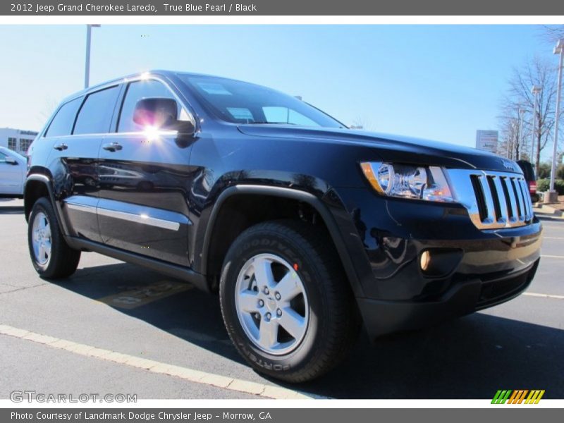 True Blue Pearl / Black 2012 Jeep Grand Cherokee Laredo