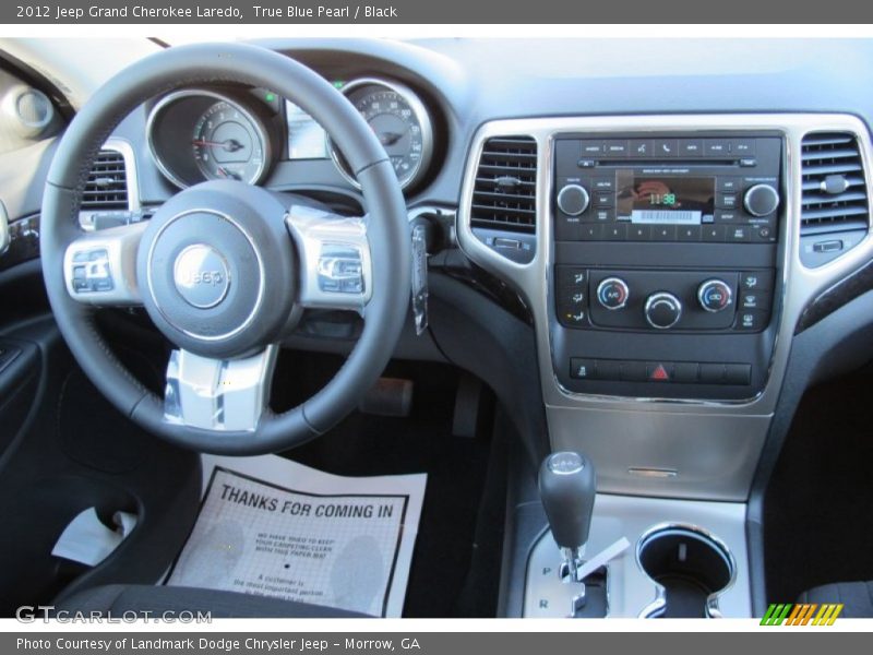 True Blue Pearl / Black 2012 Jeep Grand Cherokee Laredo