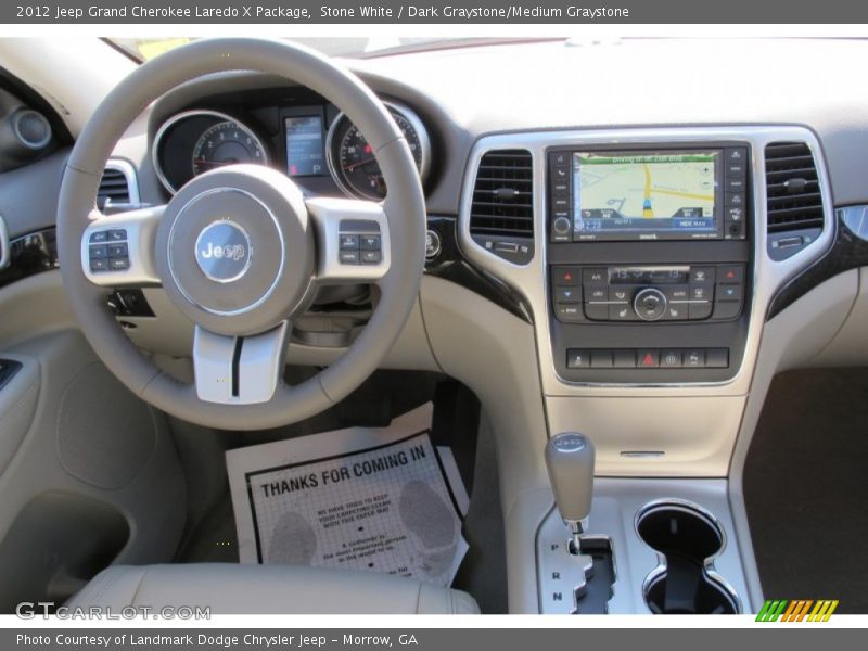 Stone White / Dark Graystone/Medium Graystone 2012 Jeep Grand Cherokee Laredo X Package