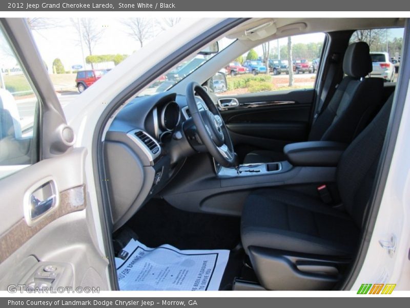 Stone White / Black 2012 Jeep Grand Cherokee Laredo