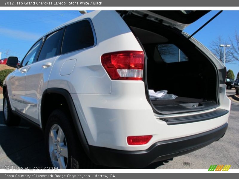 Stone White / Black 2012 Jeep Grand Cherokee Laredo