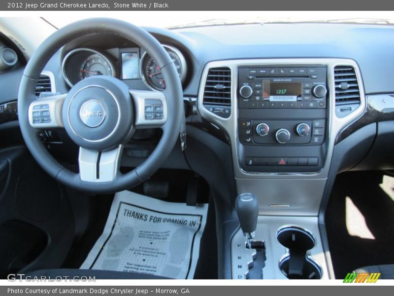 Stone White / Black 2012 Jeep Grand Cherokee Laredo