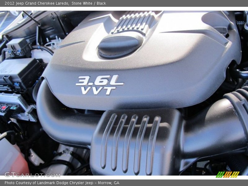 Stone White / Black 2012 Jeep Grand Cherokee Laredo